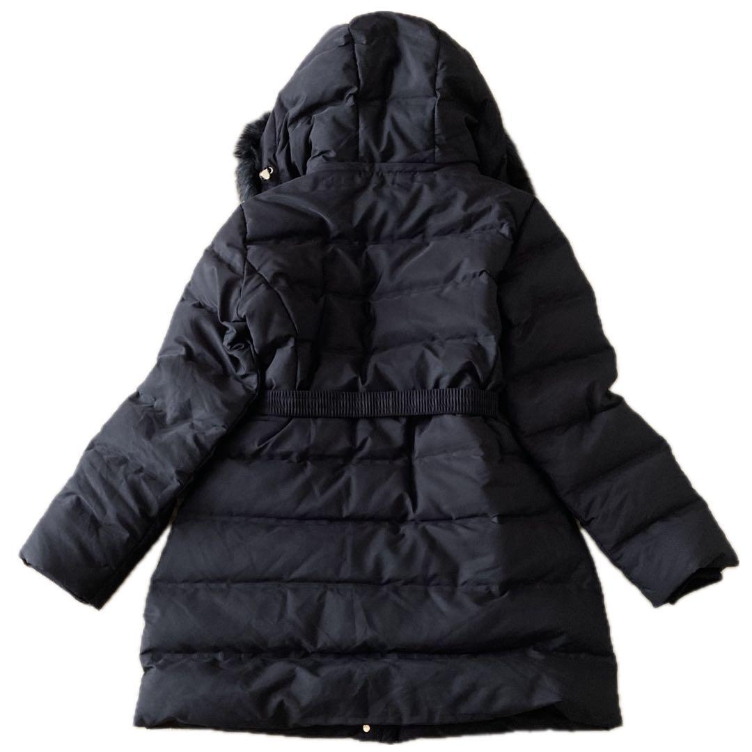 美品】ZARA ダウンコート 24年製 ファー ボア ベルト付き Aライン M