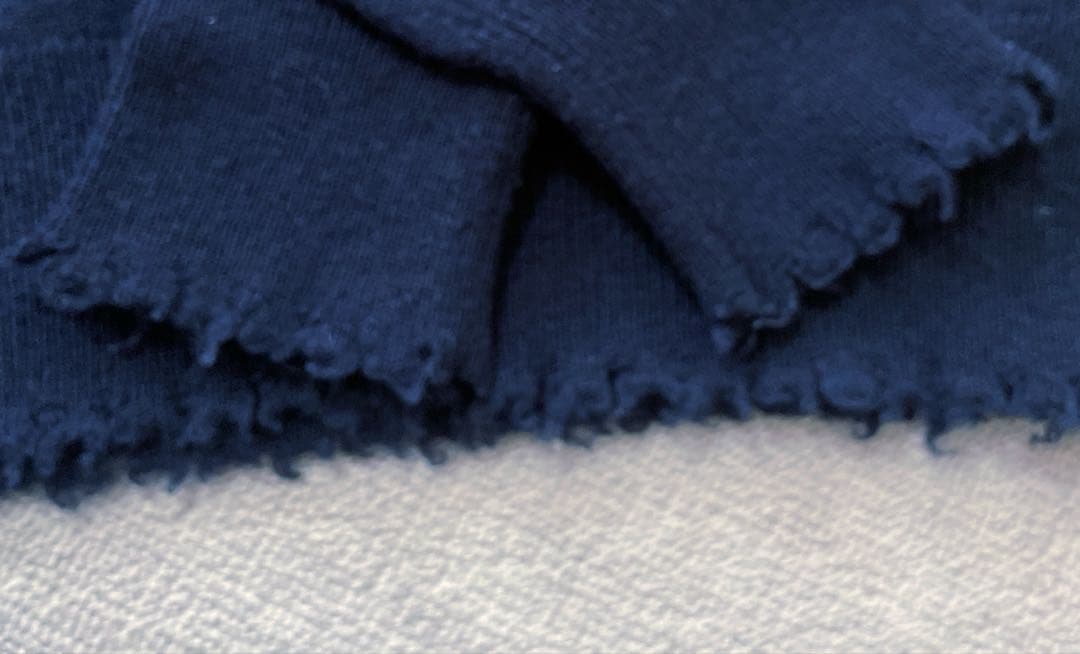 祝日限定値下げ drawer ドゥロワー カシミヤvネックニット 36 ネイビー