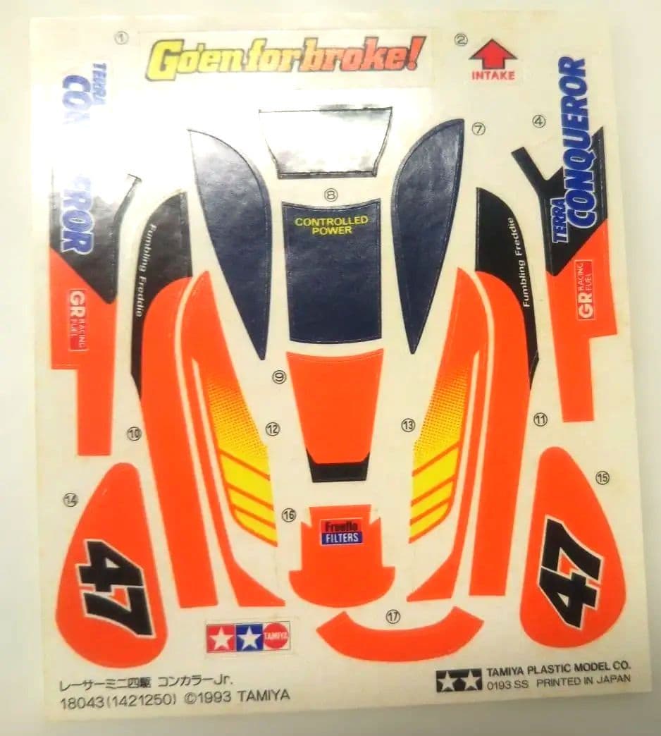 タミヤ⬛️ミニ四駆蛍光仮にカラーSP⬛️コンカラーJr. 1/32 スペシャル