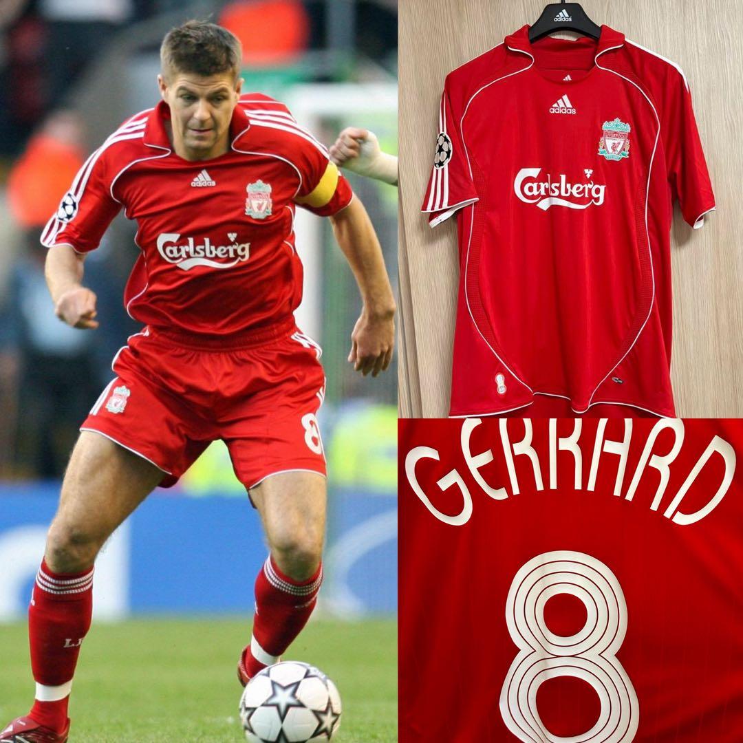 激レア リバプール 06/08 ジェラード UCL戦仕様 ユニフォーム タグ無