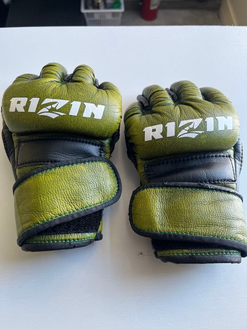 RIZIN オープンフィンガーグローブ オリーブグリーンSサイズ - メルカリ