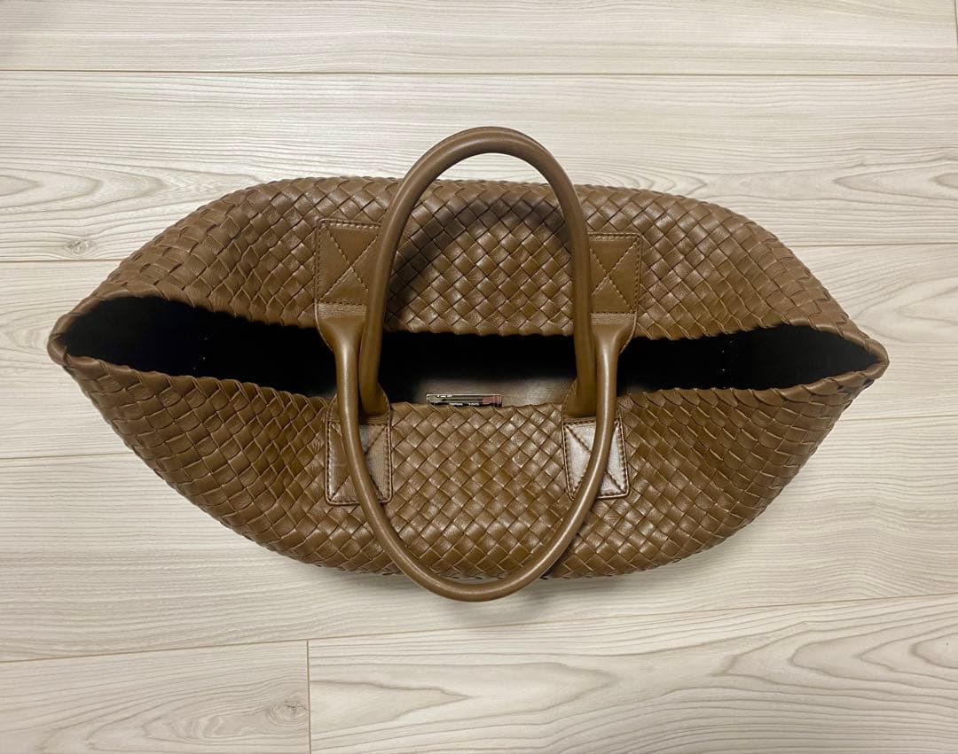 極美品 ボッテガヴェネタ カバ MM ブラウン レザーバッグ カセット