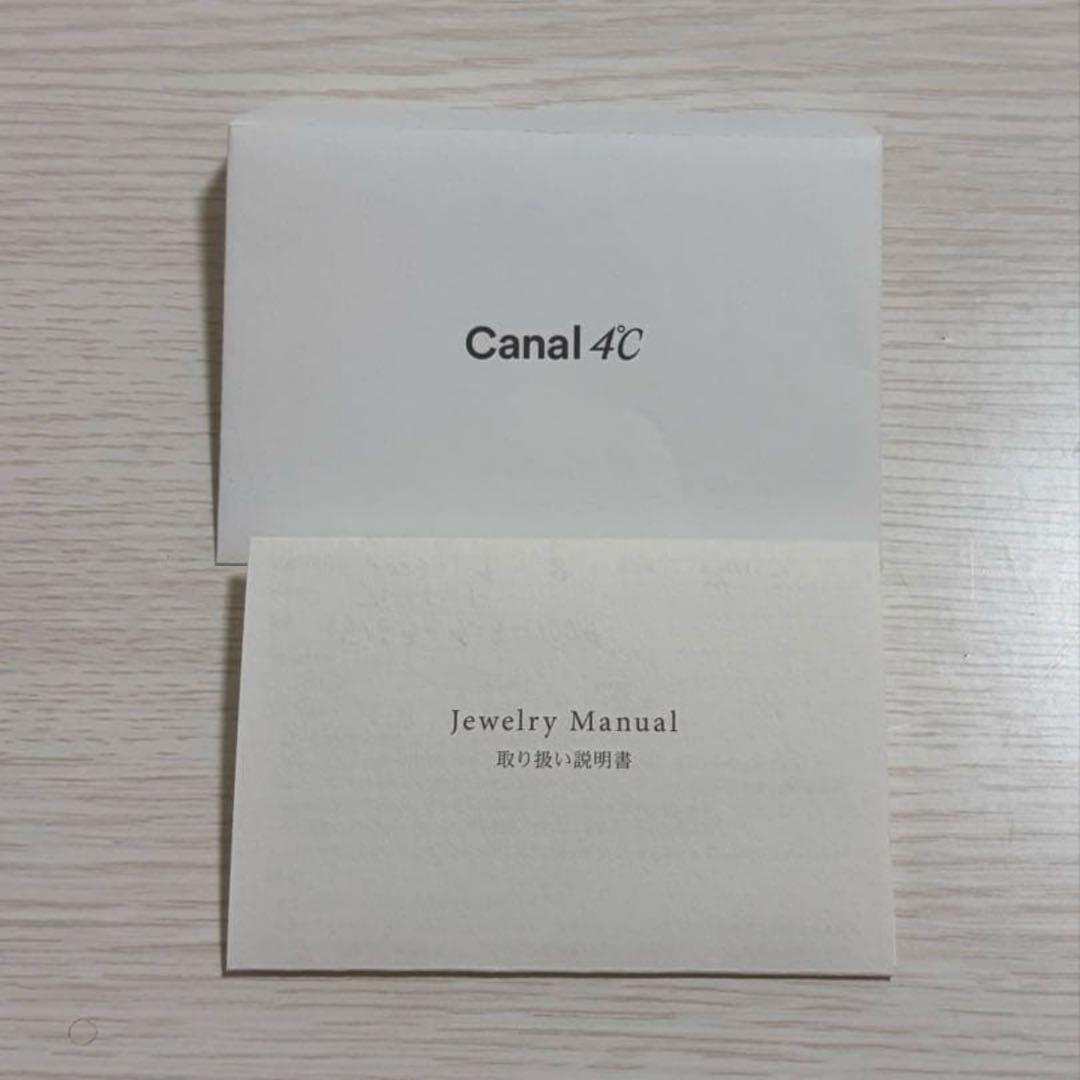 美品Canal 4℃ K10 PG ジルコニア3石 ブレスレット ピンクゴールド