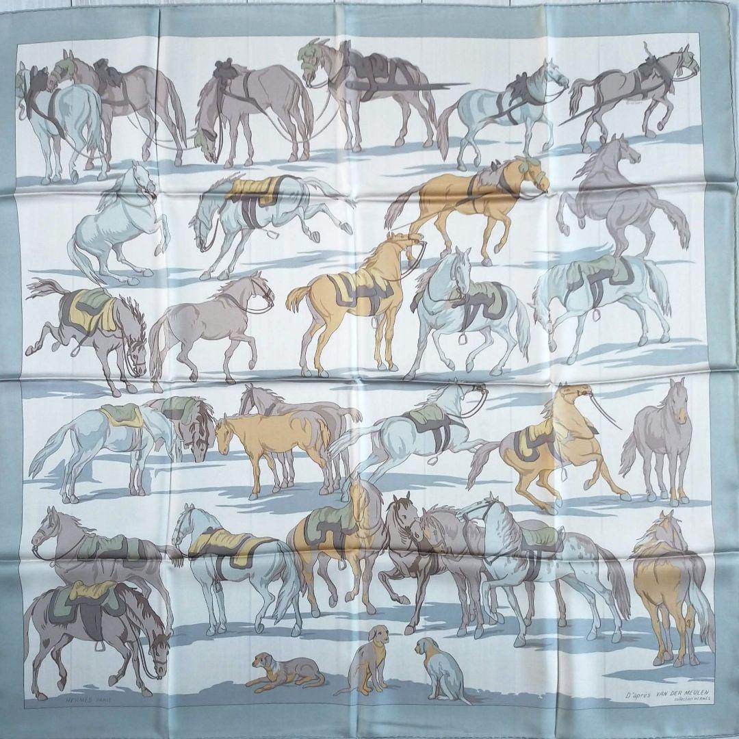 ☘️極美品☘️ エルメス ファンデル・ミューレンの馬 スカーフ カレ90