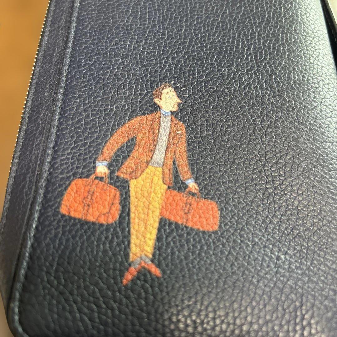 dunhill ダンヒル ボストンブルドッグ オーガナイザー 財布 紺色