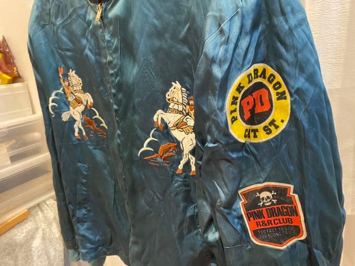 クリームソーダ/PINK DRAGON/リバーシブル ヴィンテージスカジャンです