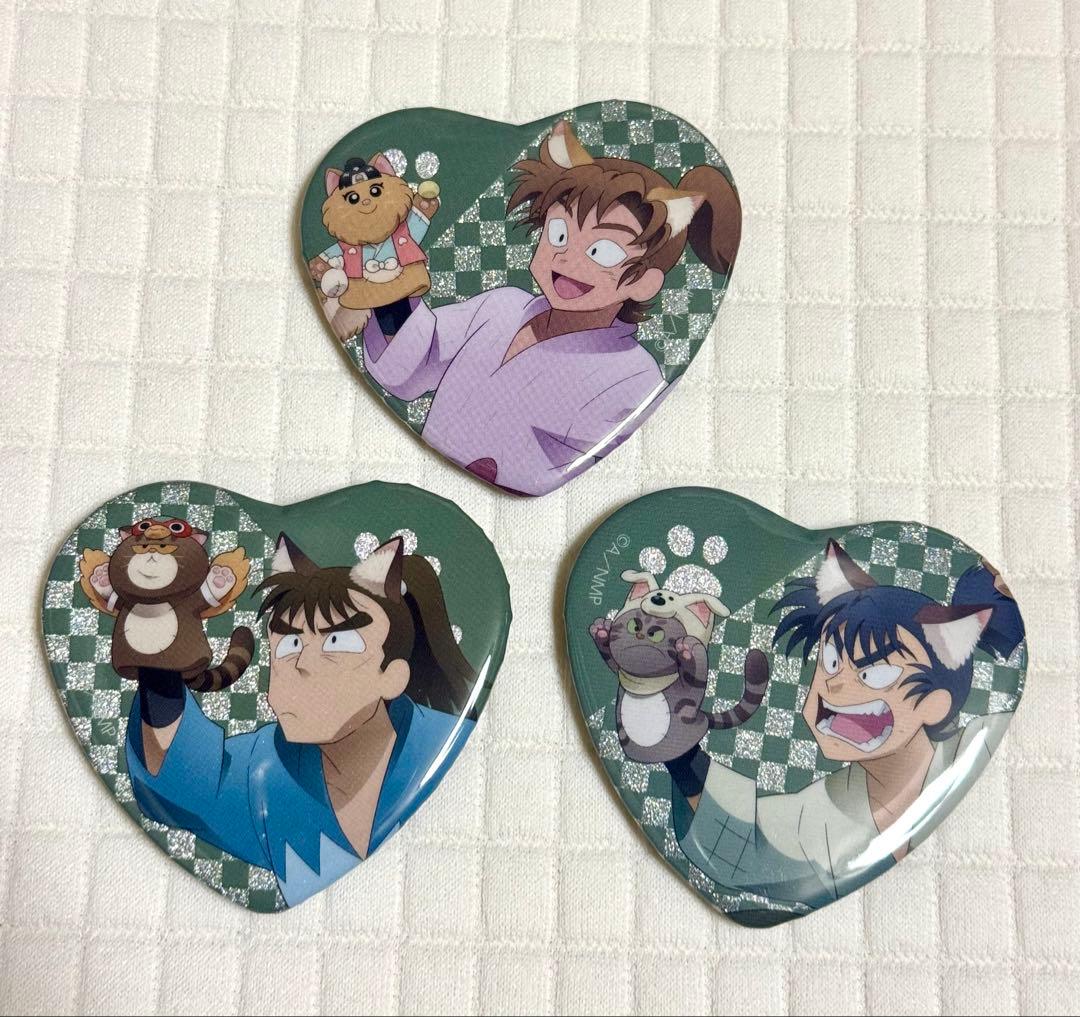 忍たま乱太郎 ナンジャタウン ハート缶バッジ 伊作 留三郎 長次 六年生