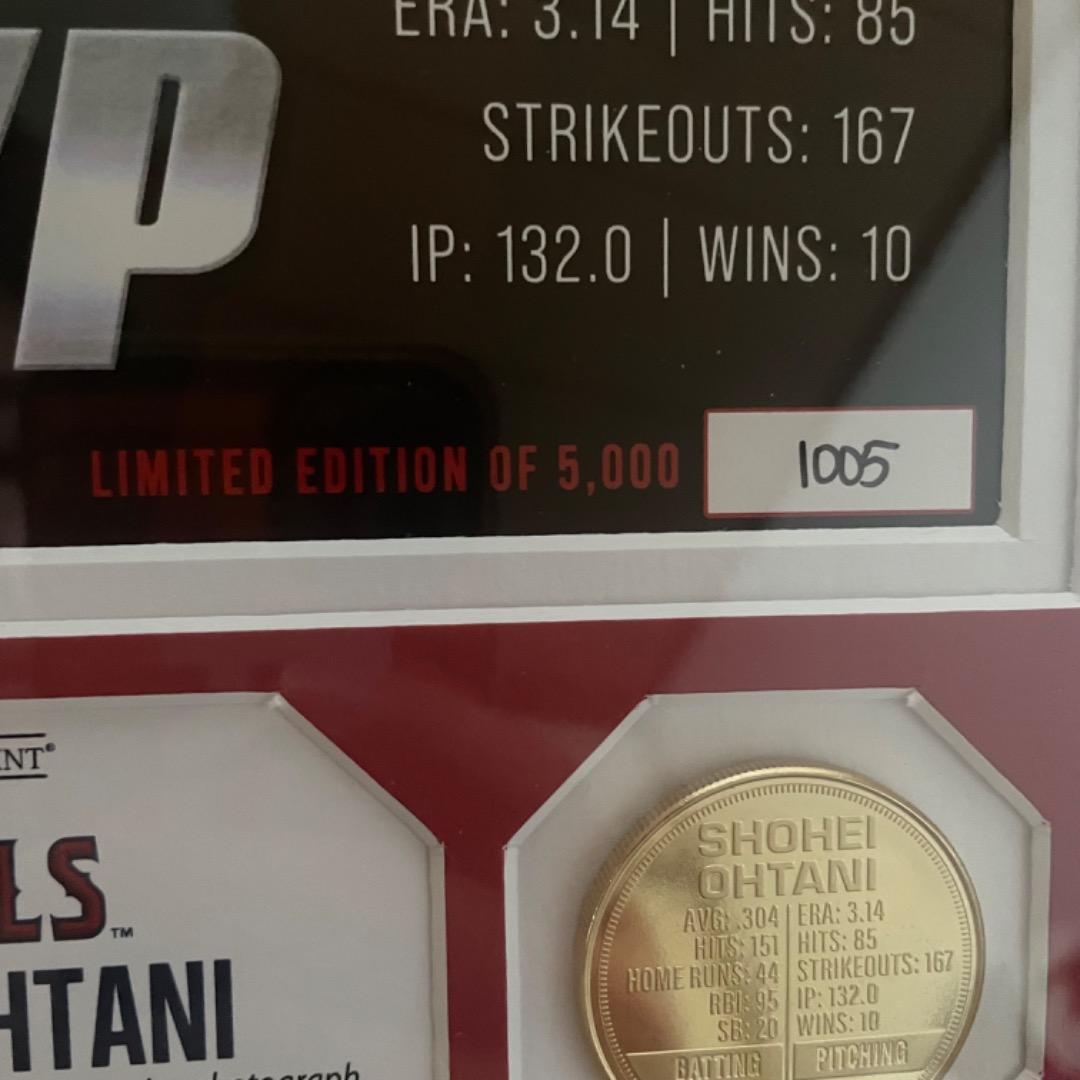 大谷翔平2023年MVP記念盾シリアルナンバー付き限定商品値下げOK - メルカリ