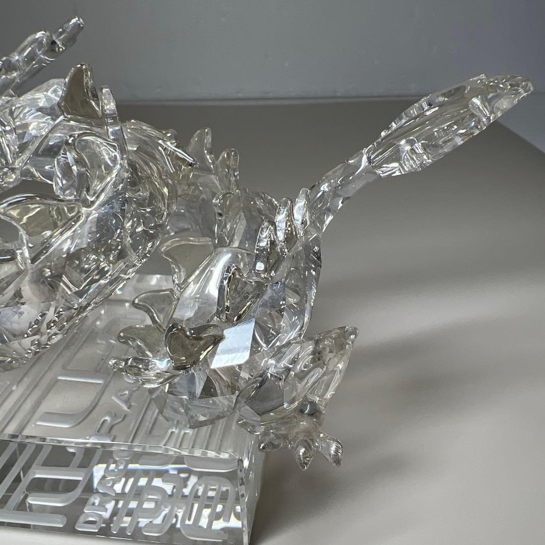 スワロフスキー ドラゴン置物(金) 共箱 幅約12㎝ 東な7-0606☆1F