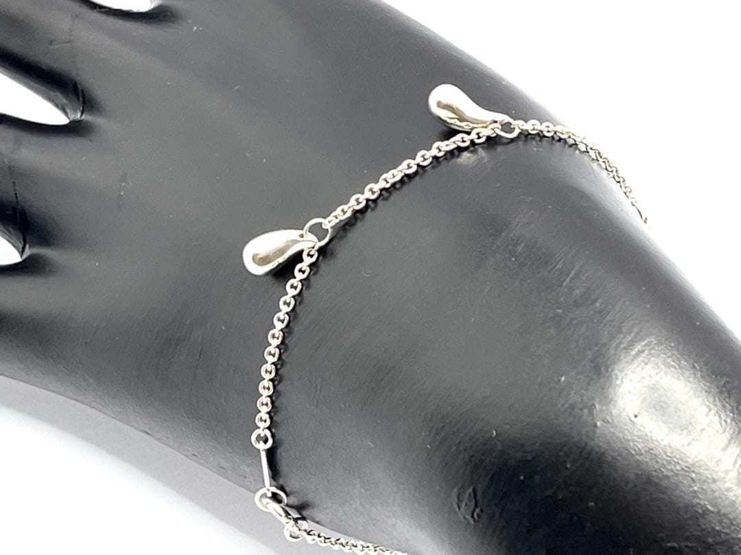 c695 美品 希少 ティファニー ティアドロップ 5連 ブレスレット 925