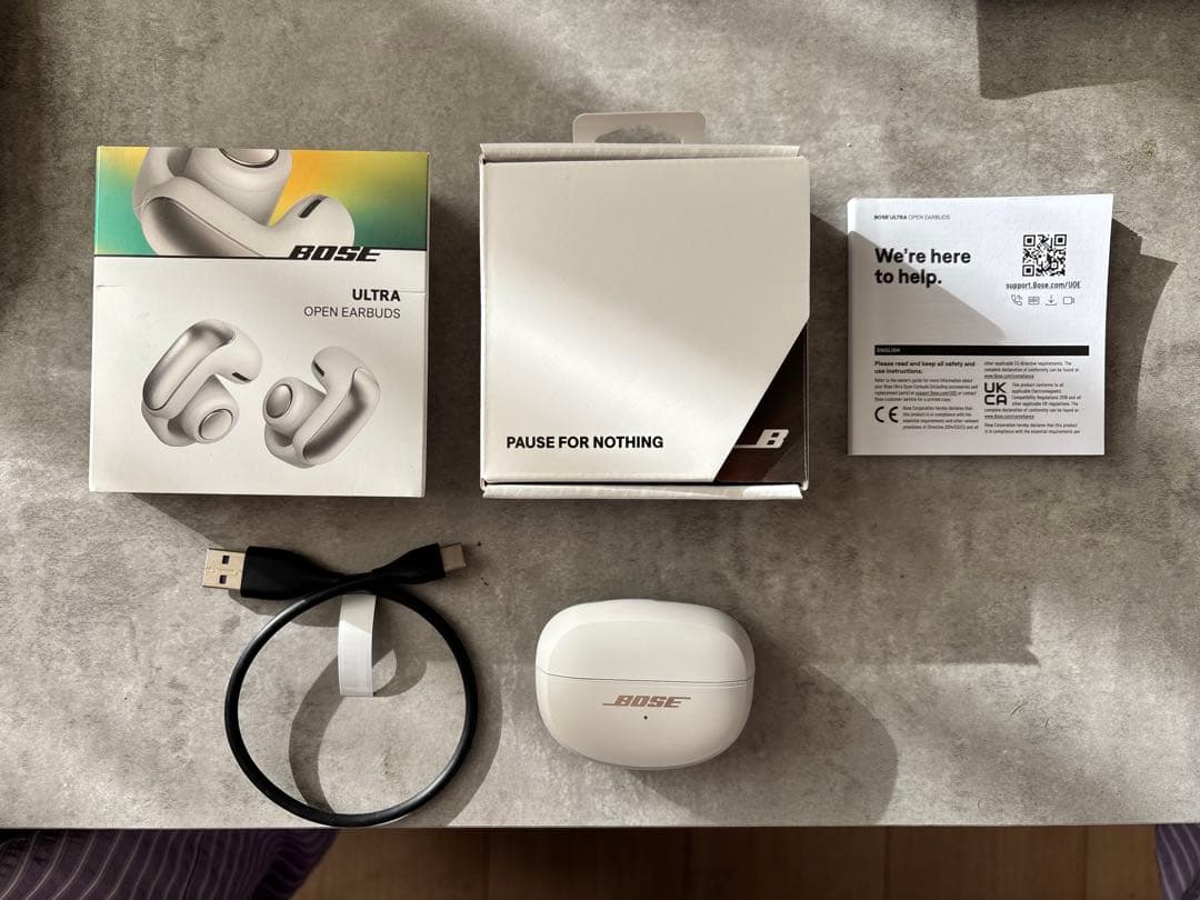 片耳 BOSE Ultra Open Earbuds ホワイト Amazon.co.jp: Bose Ultra Open Earbuds 空間オーディオ イヤホン