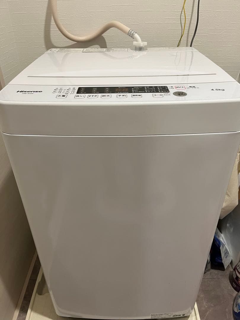 Hisense 2023年製　縦型洗濯機 HW-K45E 4.5kg ホワイト