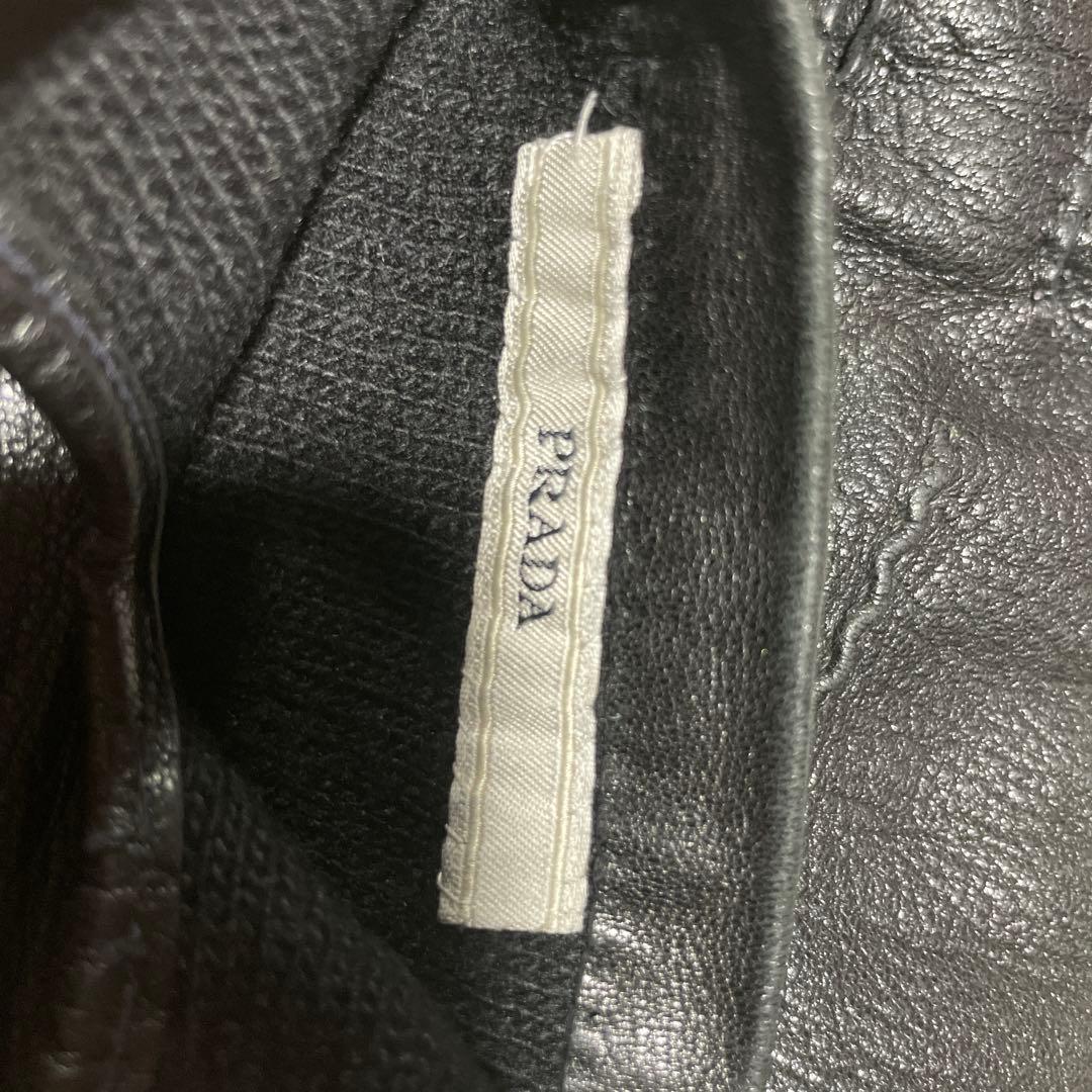 archive 】PRADA カシミヤ100% ラムレザーグローブ 手袋