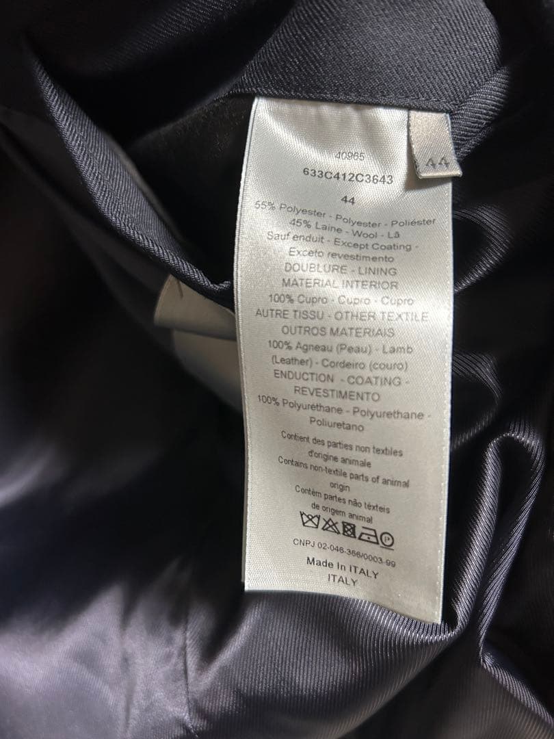 未使用に近いDior homme ディオールオム スタジャン レザー 44 - メルカリ