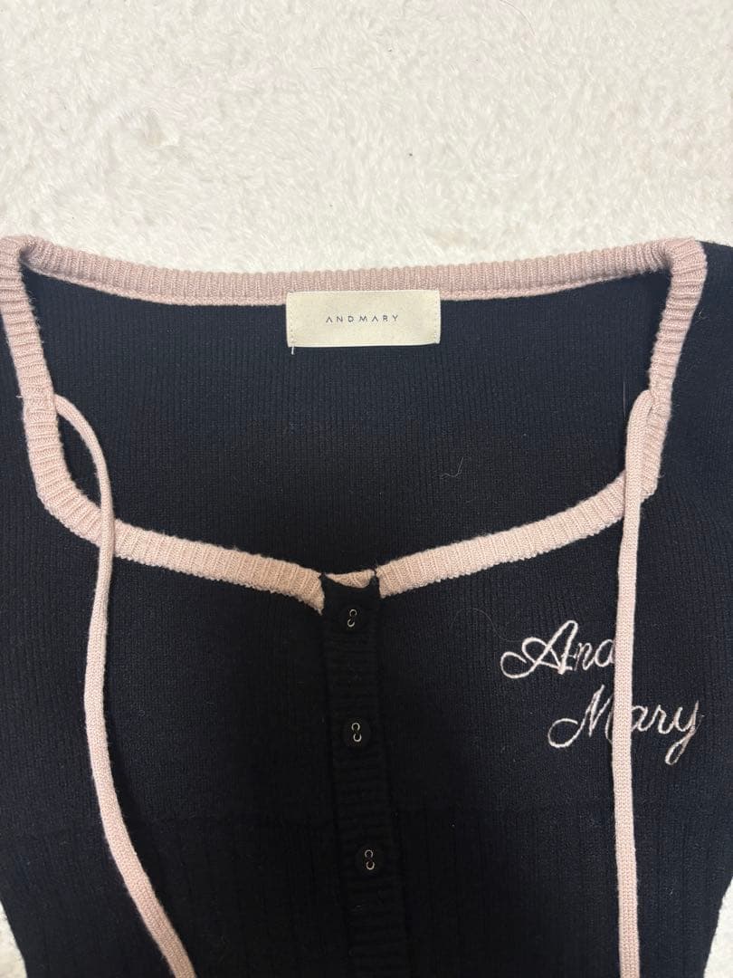 andmary Sonique knit tops black - メルカリ