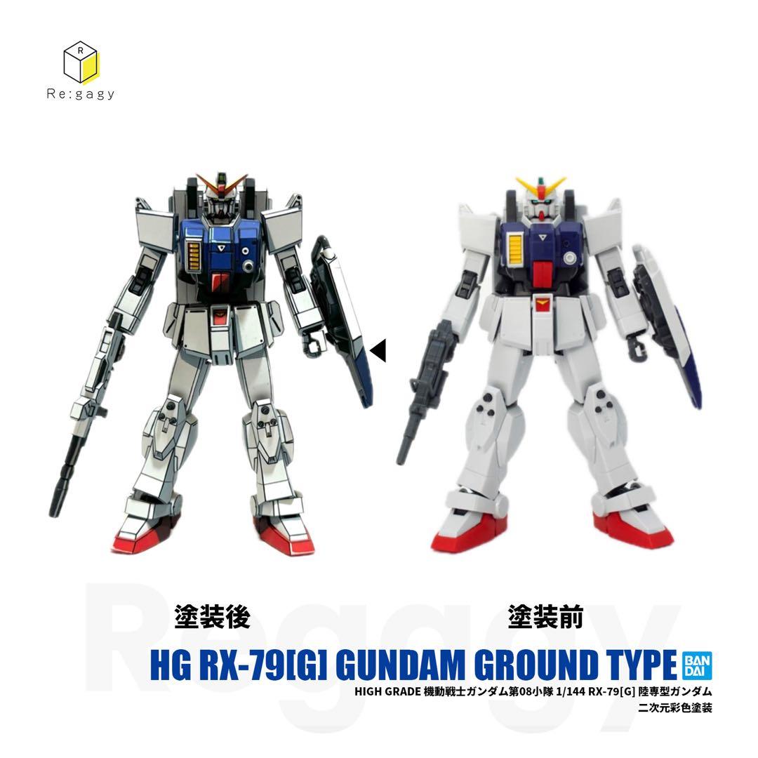 HG 陸戦型ガンダム 二次元彩色 二次元塗装 1/144 プラモデル 完成品