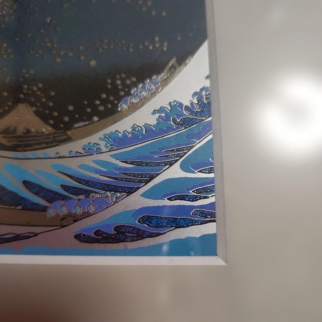 葛飾北斎　富嶽三十六景　神奈川沖浪裏　 金属立体画