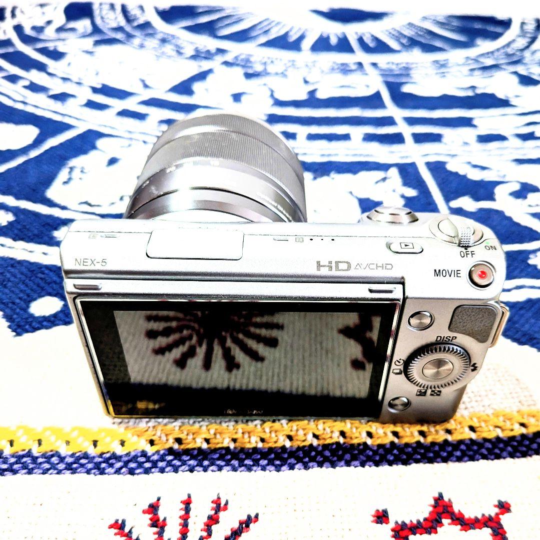 美品SONY NEX-5シルバー E18-55mm F3.5-5.6 レンズ付き