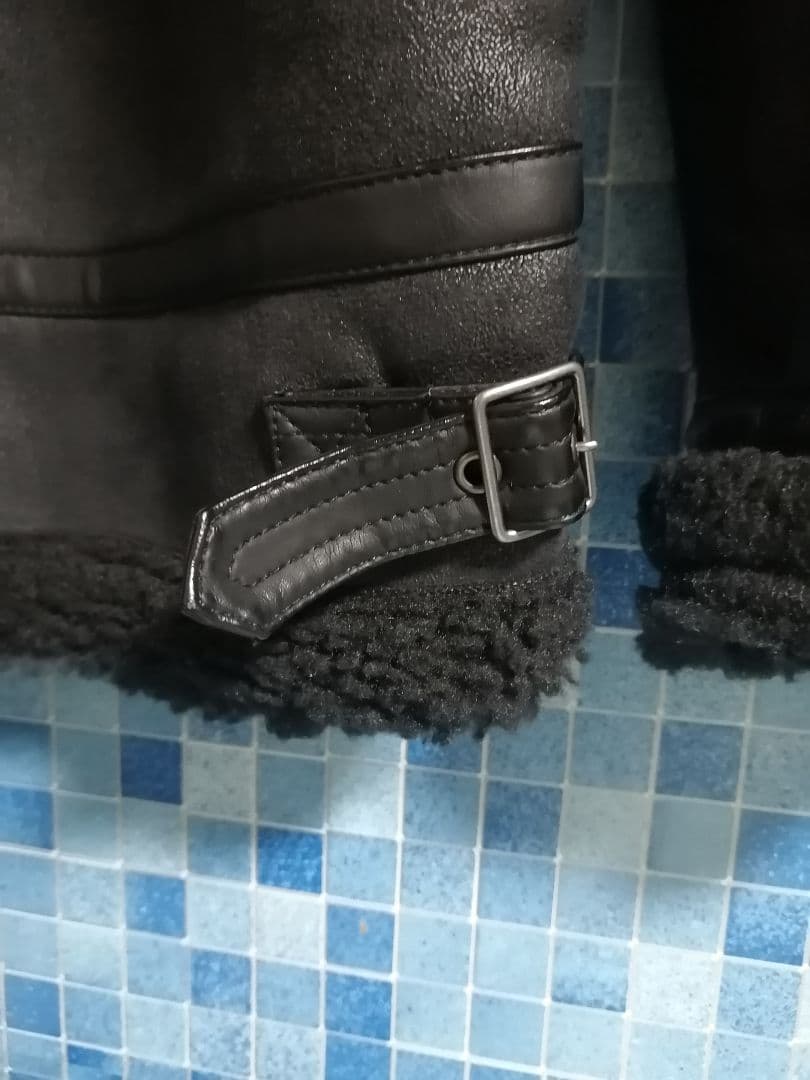 新品 黒】即完売 Alpha B-3 ボアフリース レザー ムートンジャケット