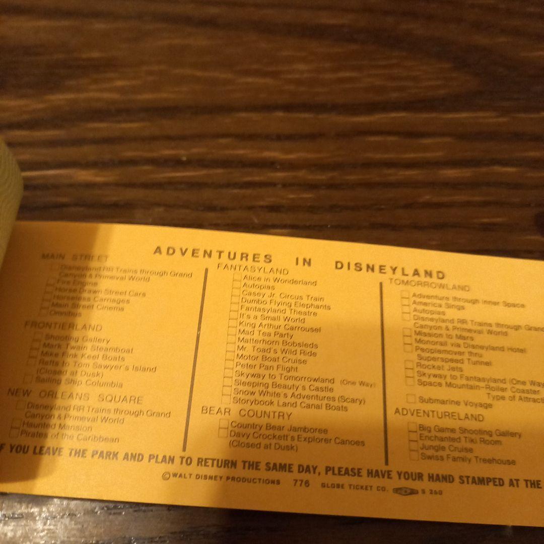 昭和レトロ 海外 ロサンゼルス ディズニーチケット ヴィンテージ