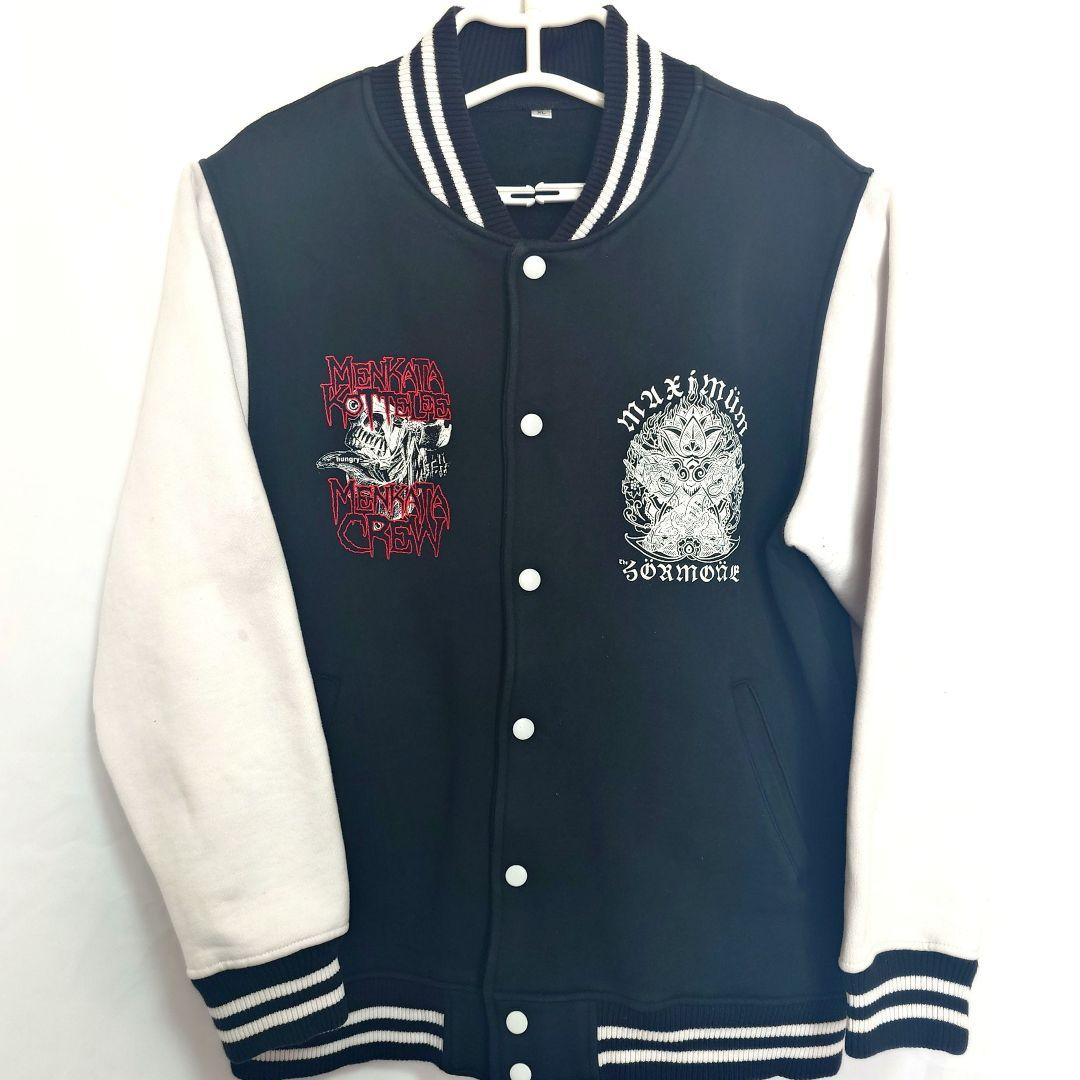マキシマムザホルモン MENKATA CREW スウェットスタジャン 白 XL