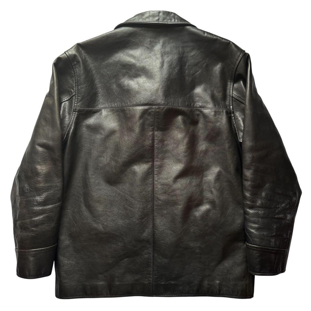 希少 ラルフローレン レザーカーコート M ブラック 90s スイングトップ