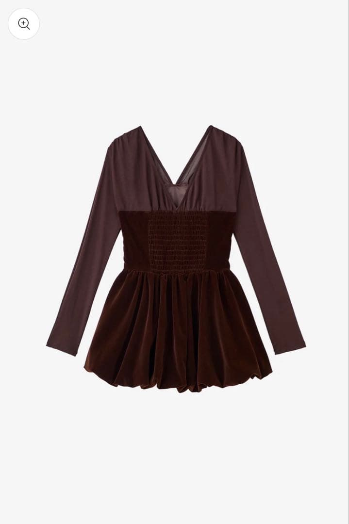 新品タグ付き♡polaura ベロアビスチェバルーントップス ブラウン