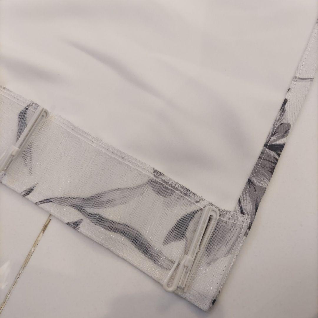 美品】フランフランリリア グレー ドレープカーテン 片開き レース