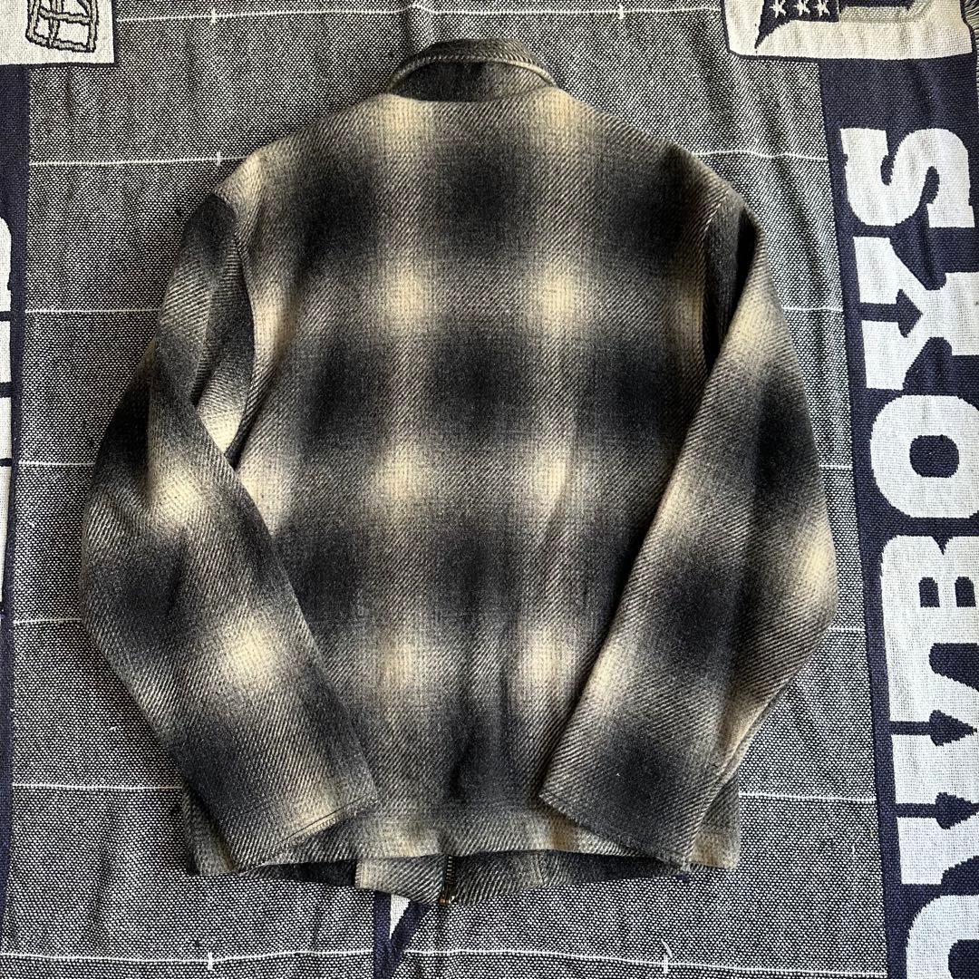 80s Eddie Bauer wool jacket ombre check - メルカリ