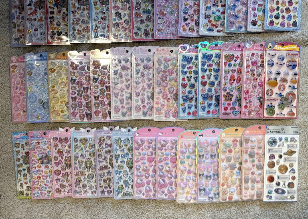 正規品ボンボンドロップシール等　たまごっち　ディズニー　しずくちゃん　計78枚
