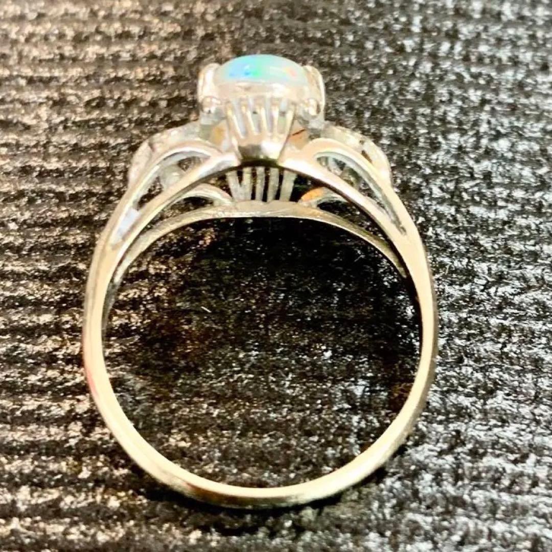 K14 天然オパール リング14金重さ 2.49g 12号刻印あり鑑別書付き