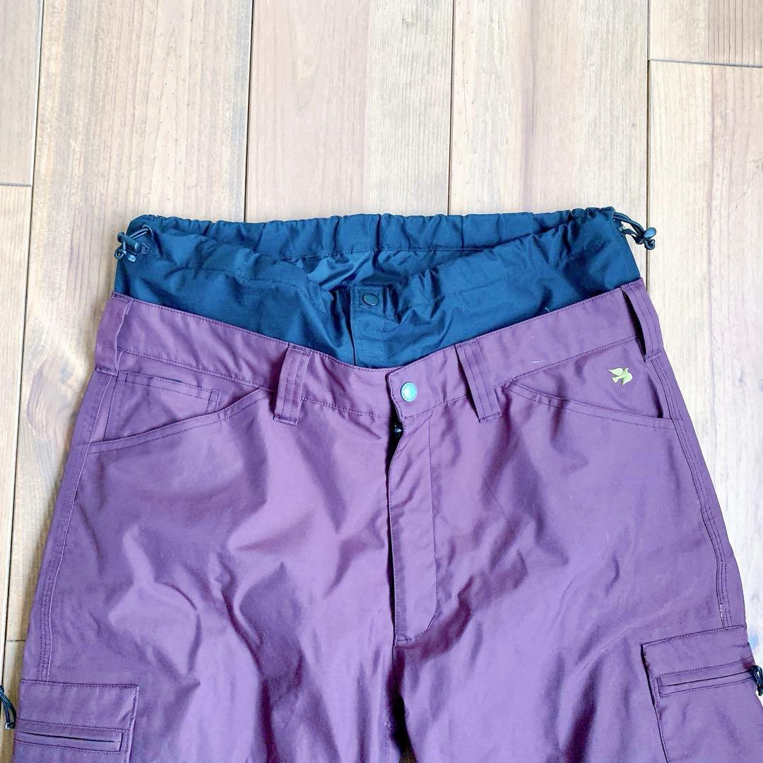 GREENCLOTHING スノーボードパンツ 紫茶色 Lサイズ