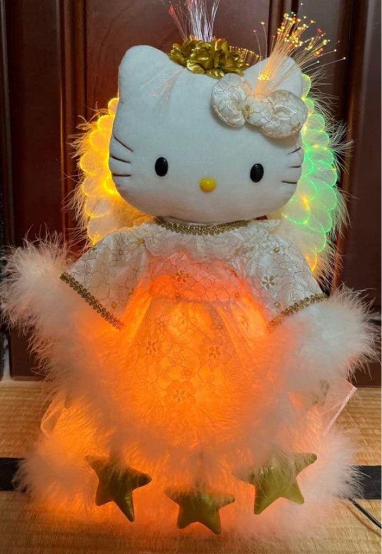 ハローキティ　ぬいぐるみ　LEDライト　天使　激レア　レトロ　希少　廃盤品　値下