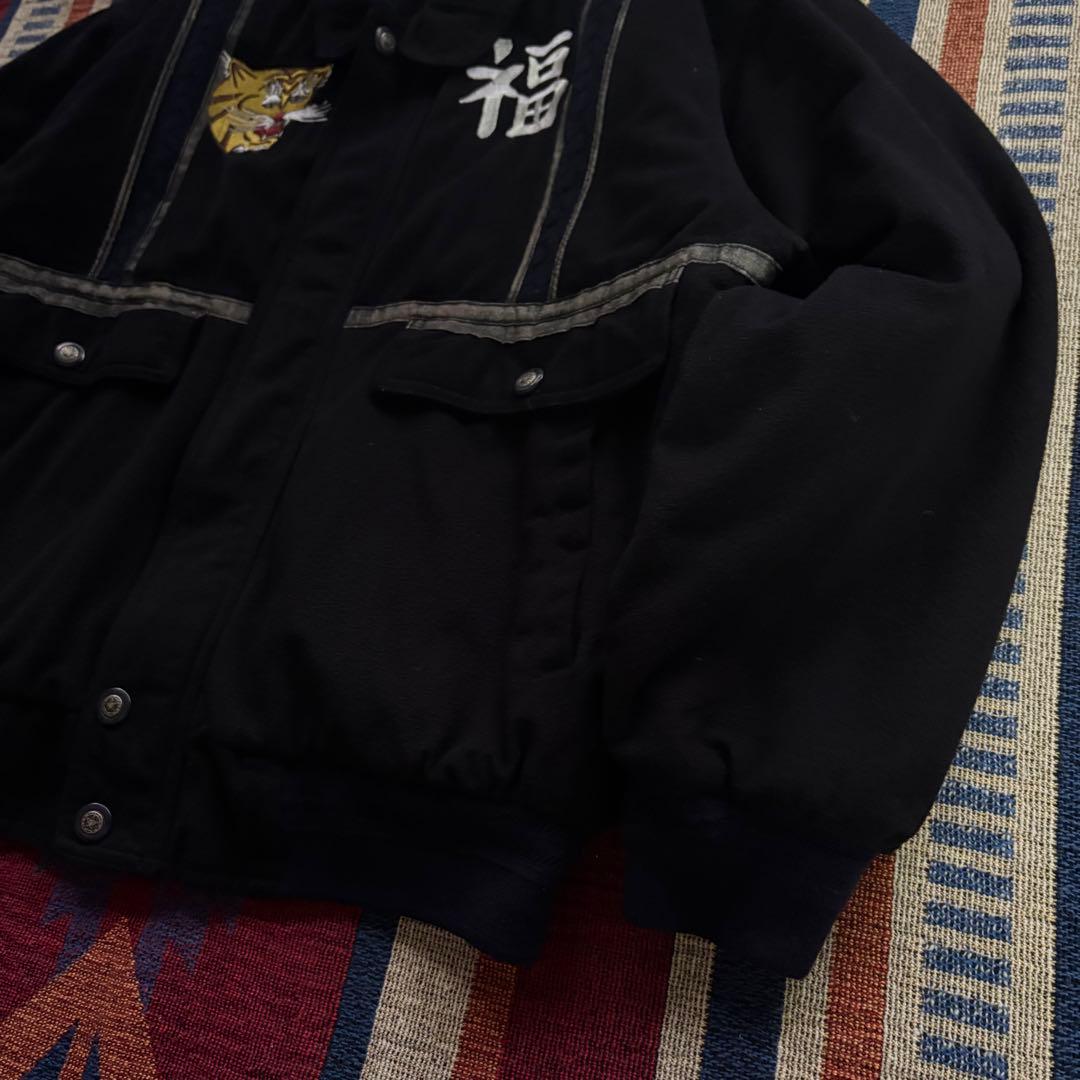 希少L☆90sベトジャン【天国と地獄】スーベニアジャケット 刺繍 虎福