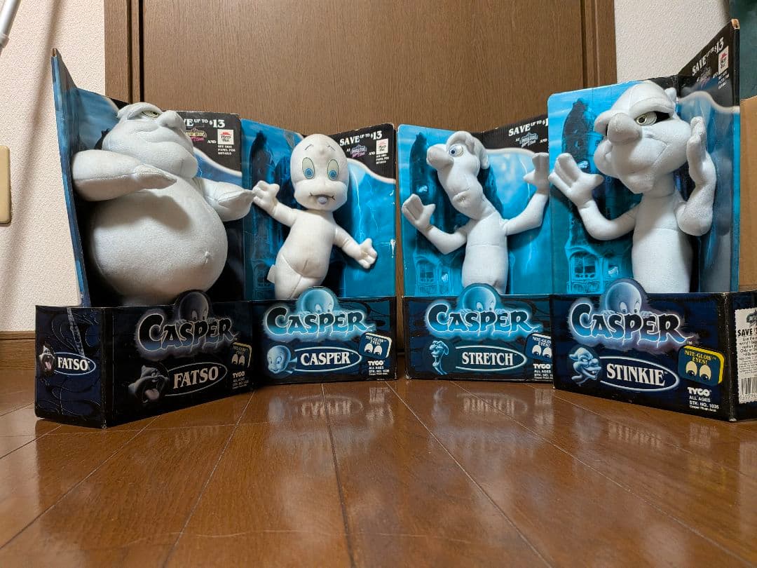 キャスパー アクションフィギュア 4体セットビンテージ。