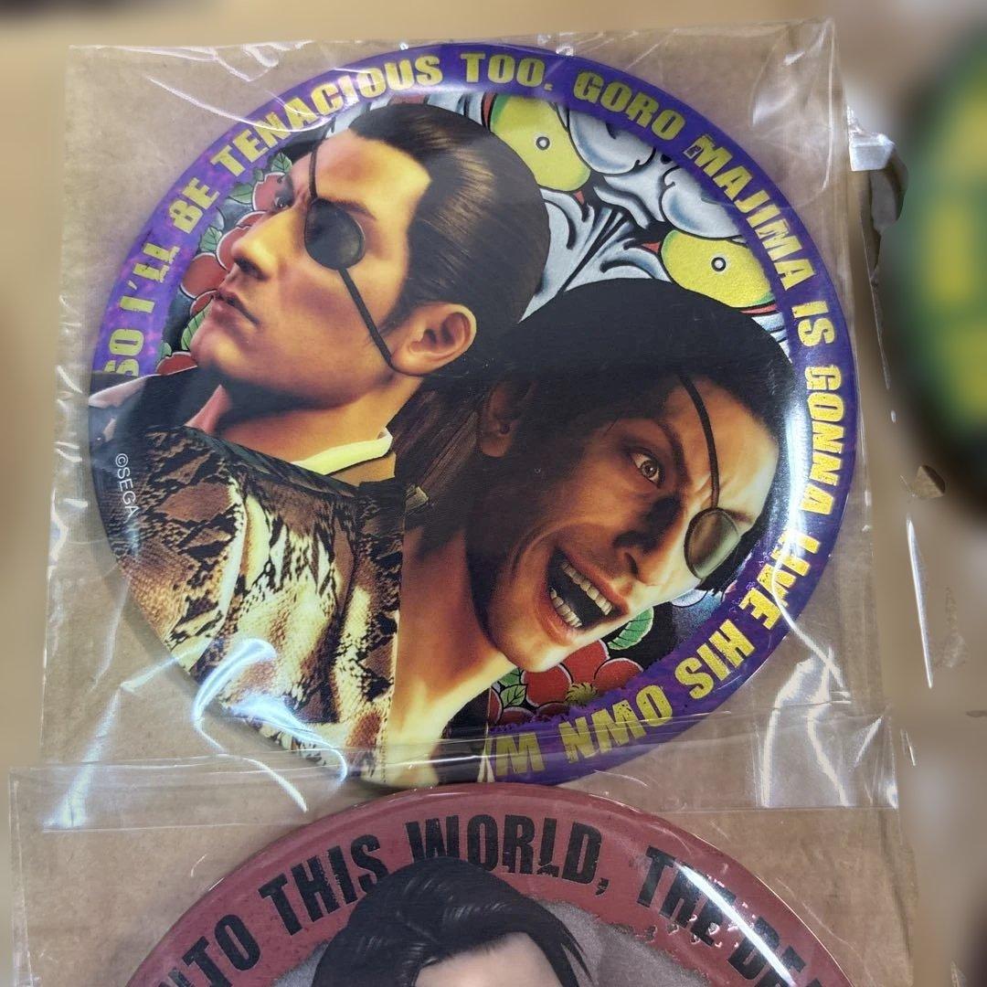 SEGAラッキーくじ　龍が如く　缶バッチ　コンプ　真島吾朗　F賞