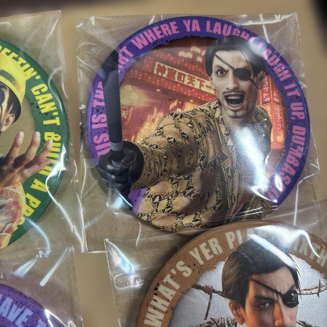 SEGAラッキーくじ　龍が如く　缶バッチ　コンプ　真島吾朗　F賞