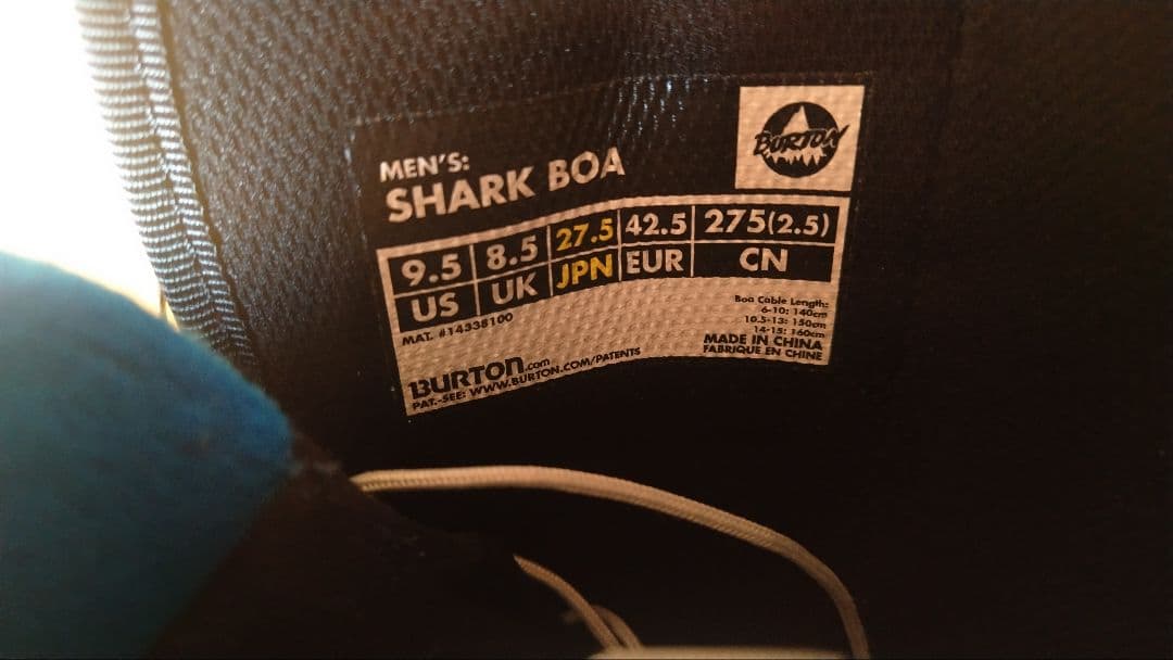 BURTON　バートン　スノーボードブーツ SHARK BOA 27.5cm