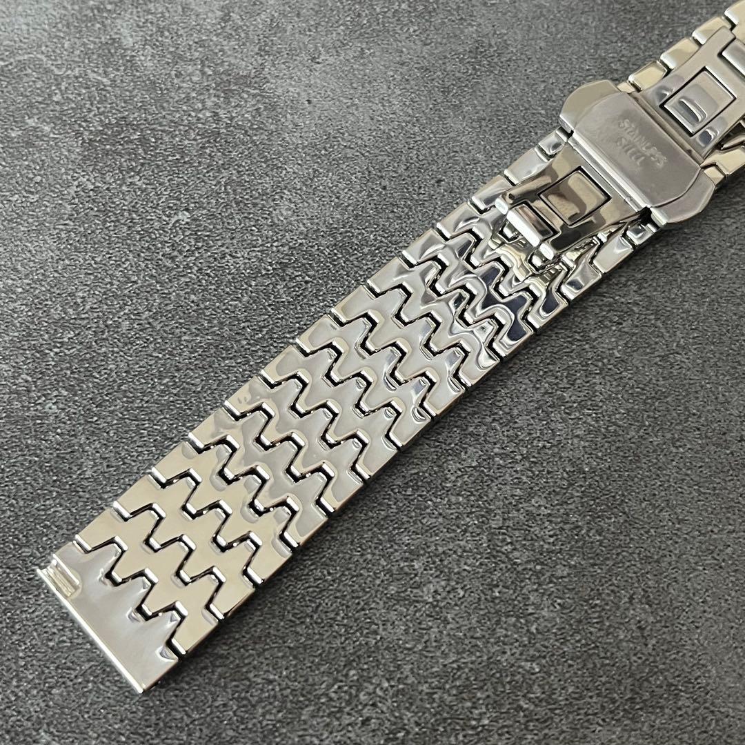 ライスブレス風 蛇腹 20mmバタフライバックル 腕時計ブレスレット