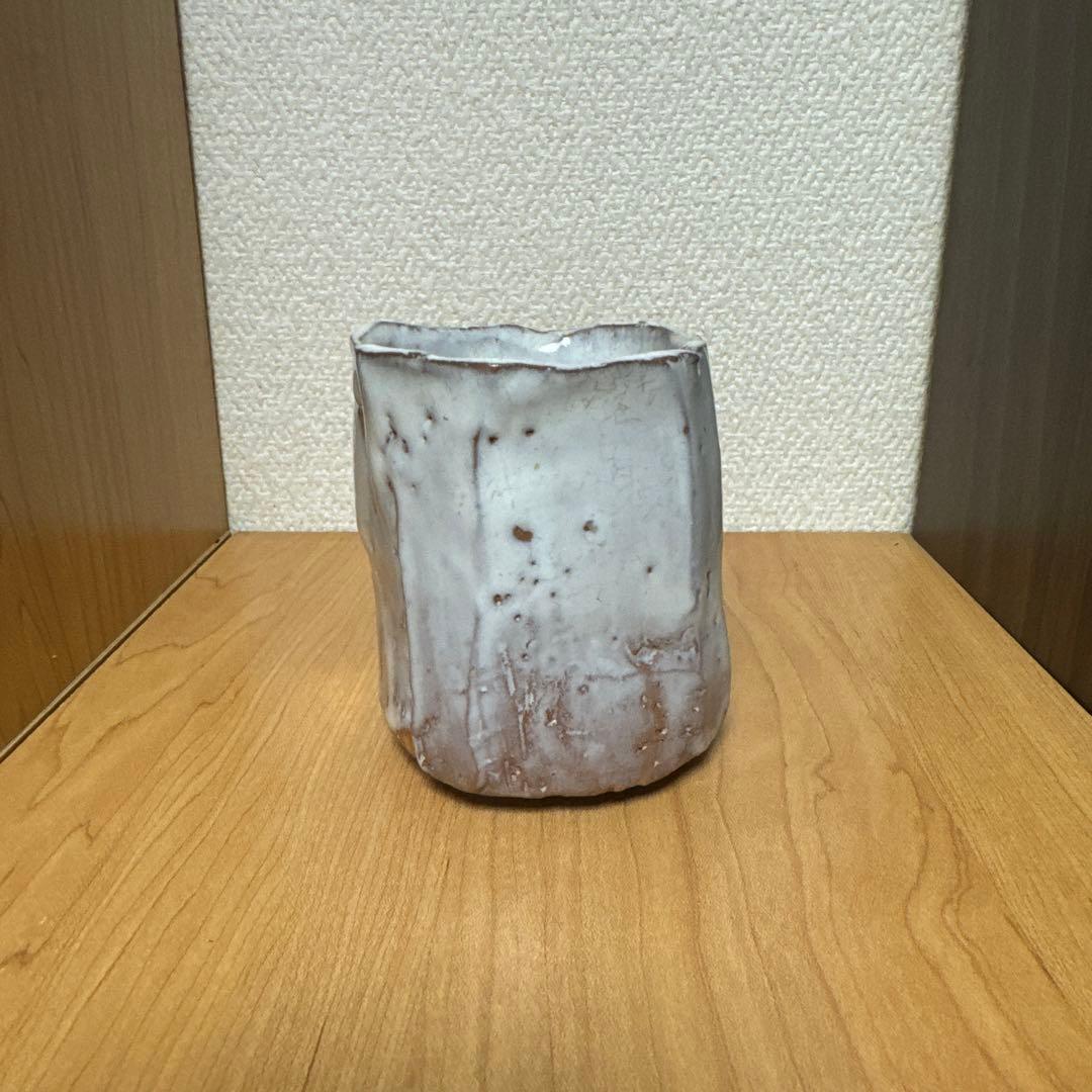 久保田耕一　白萩筒茶盌　湯呑
