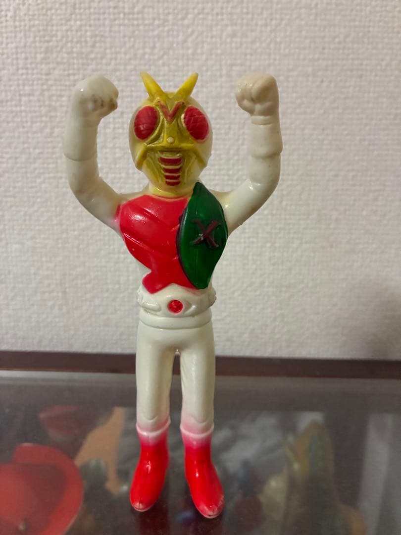 当時物、パチ無版権ソフビ 仮面ライダーエックス