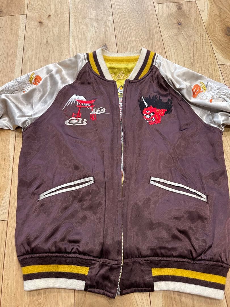 QP様専用】HOUSTON 鬼×宝船 リバーシブルスカジャン / ヒューストン