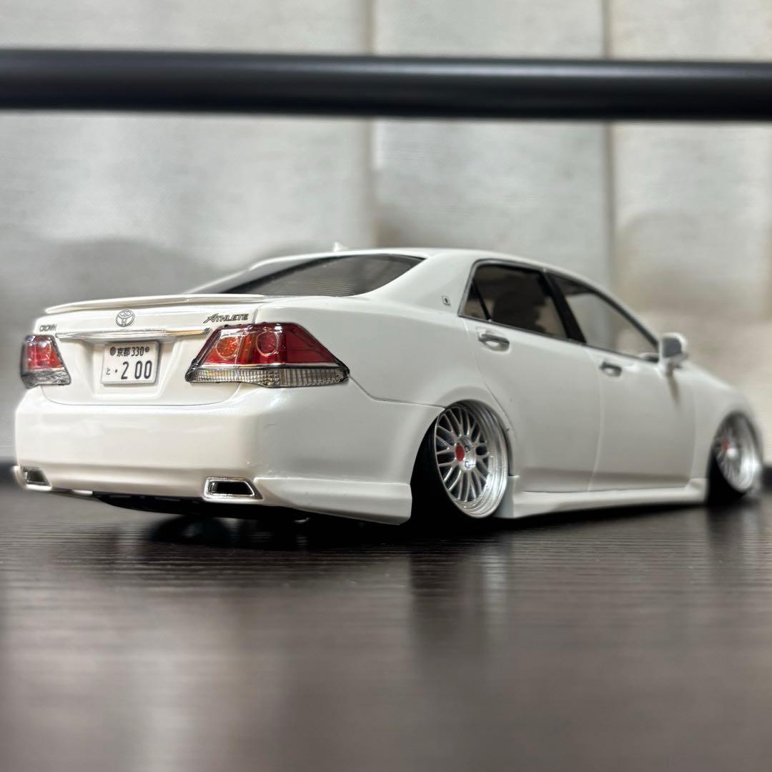 1/24 プラモデル クラウン 20後期アスリート ホワイトパール BBS LM