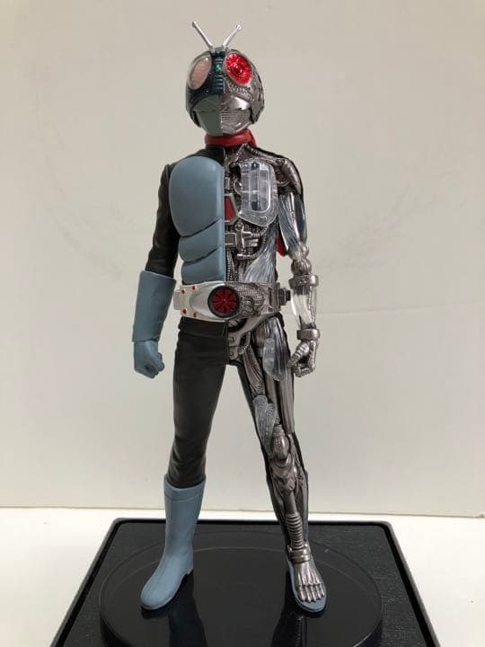 台付☆仮面ライダー☆メカ半身スケルトン☆高さ約19.8cm、約115kg
