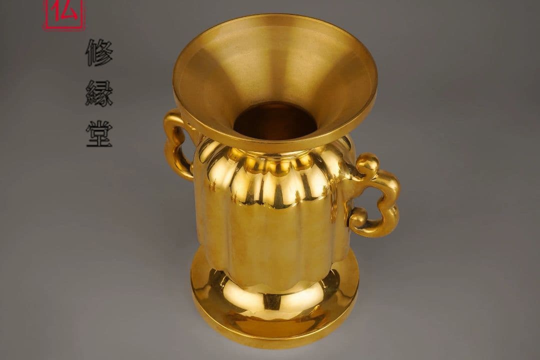 修縁堂】法器 法具 ハート型の花瓶のペア 密教法具古美術品 - メルカリ