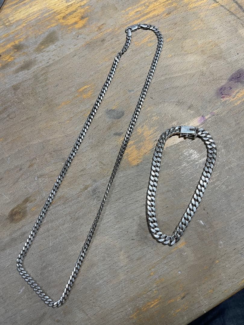 シルバー925製　喜平　ブレスレット　ネックレス　2点セット 100ten_dc855