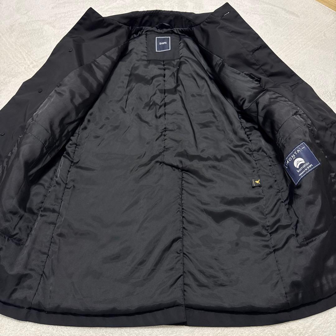 未使用級 シップス ステンカラーダウンコート ブラック M komatsu 秋冬