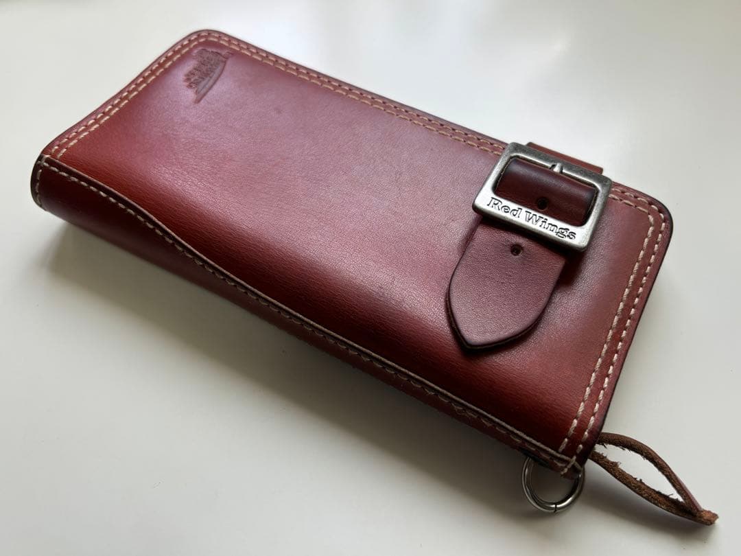 RED WING/レザー/長財布/ロング/バイカー/ウォレットロープ/赤茶/美品