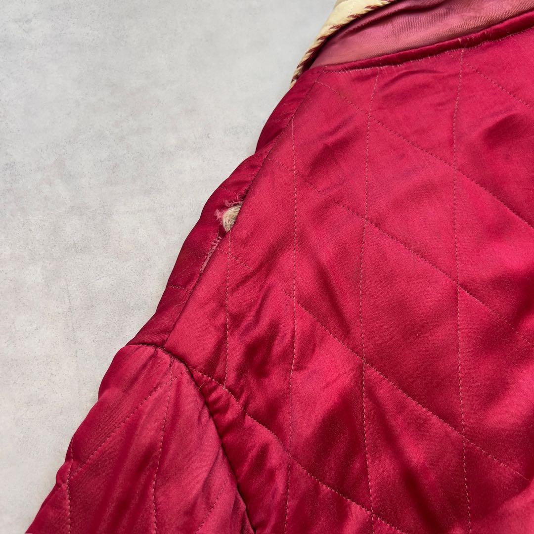 50s スカガウン 龍 サテン スーベニア ジャケット ヴィンテージ スカジャン