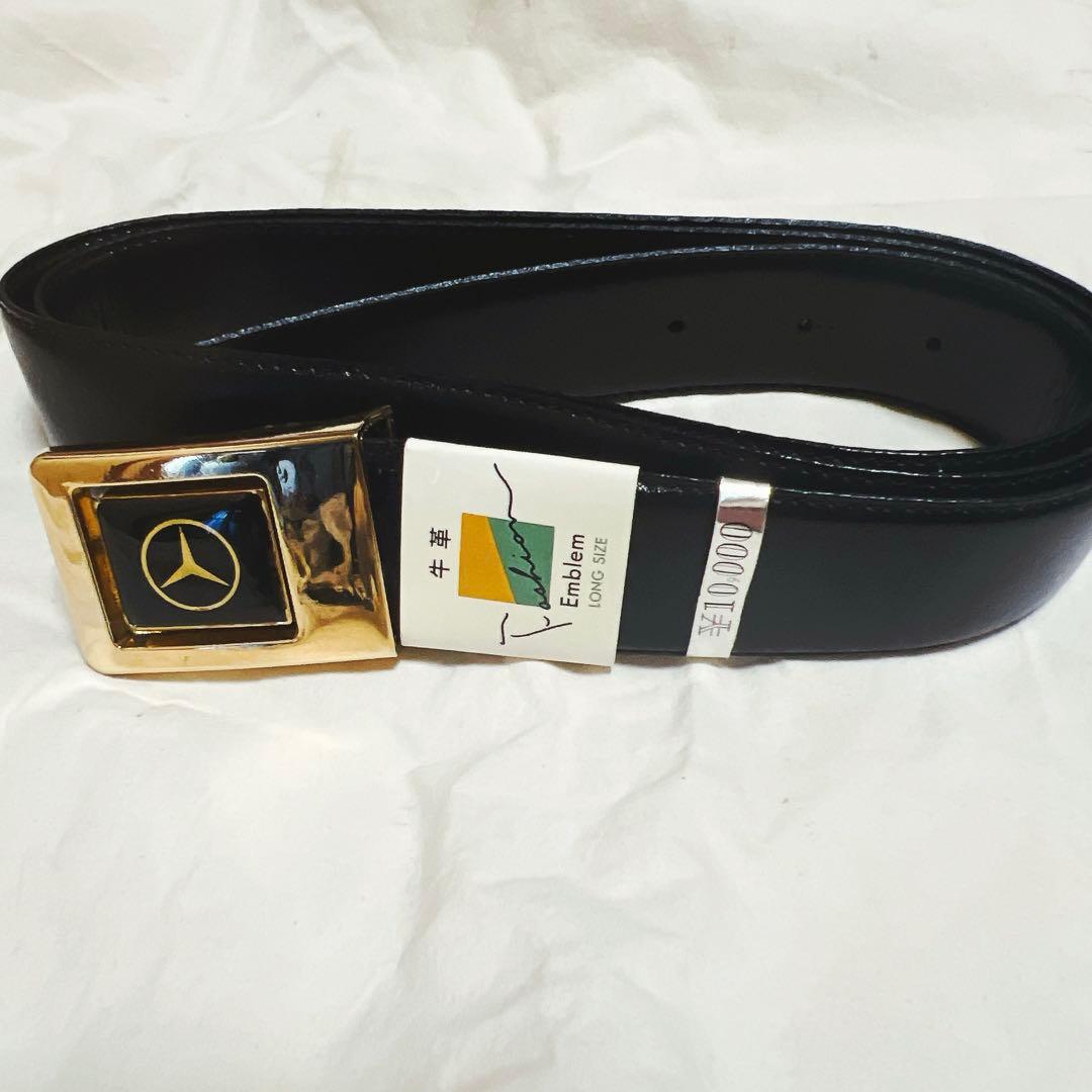 Mercedes Benz メルセデス ベンツ ベルト ロゴ ブラック ゴールド